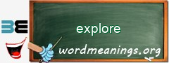 WordMeaning blackboard for explore